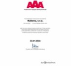 Rubena získala certifikát nejvyšší důvěryhodnosti AAA od Dun & Bradstreet